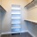 a white walk in closet