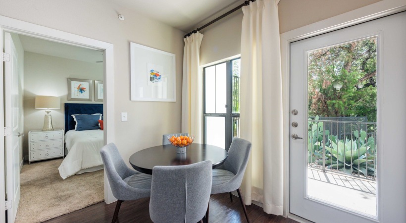 dining area next to window
