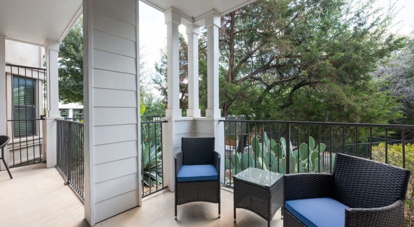 balcony with views